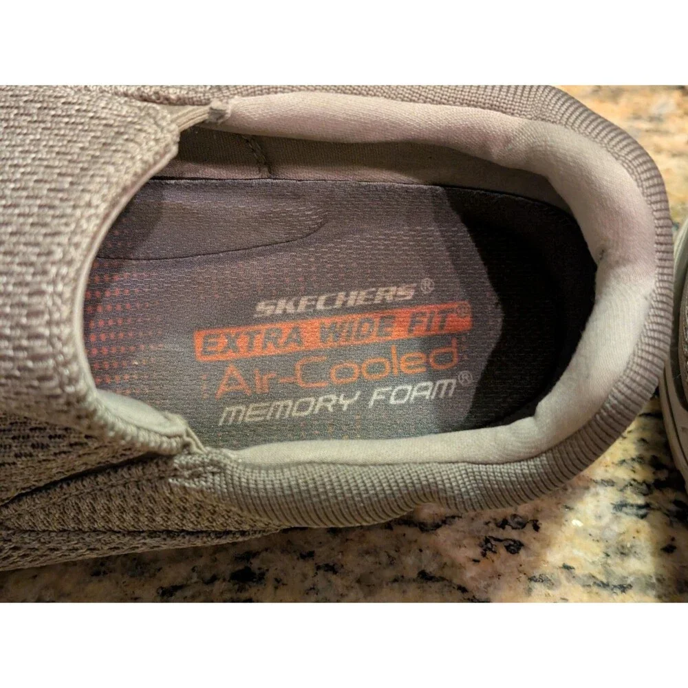 Skechers 65086 Expected Gomel Slip On Shoes Men's 11 Taupe Gray Relaxed Fit